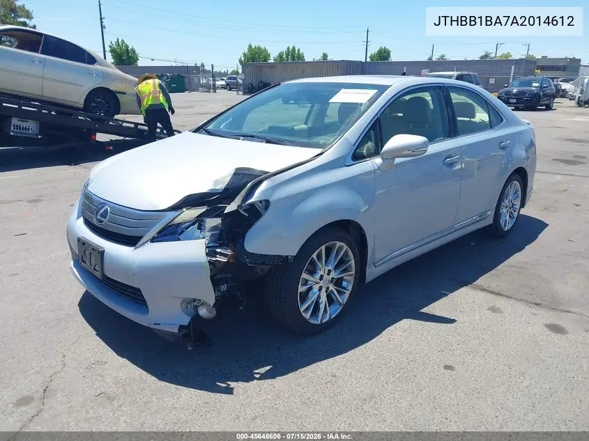 2010 Lexus Hs 250H Premium VIN: JTHBB1BA7A2014612 Lot: 45648606