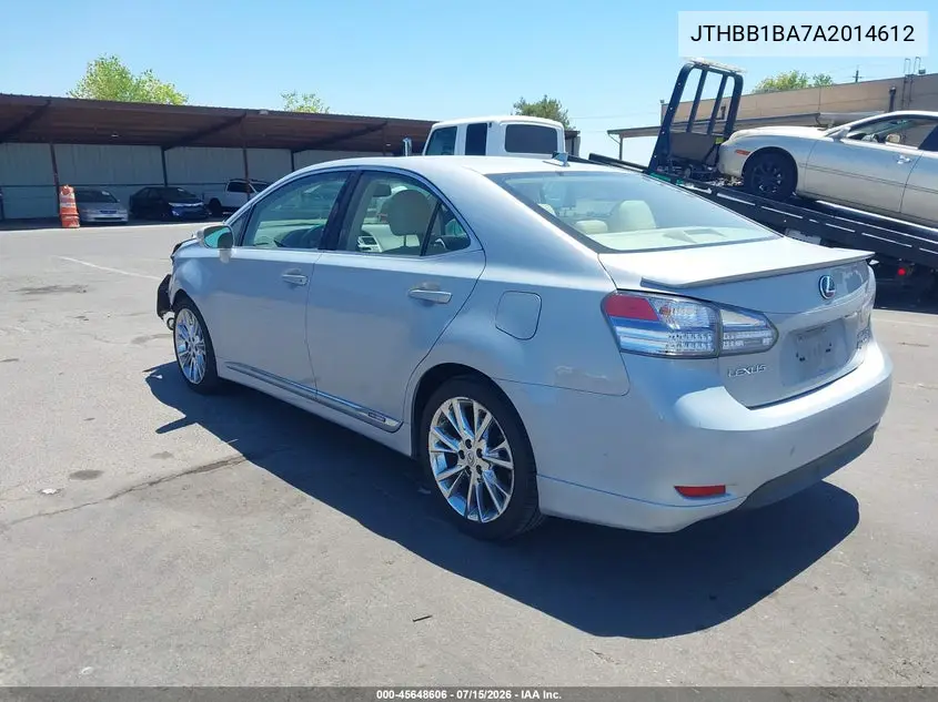 2010 Lexus Hs 250H Premium VIN: JTHBB1BA7A2014612 Lot: 45648606