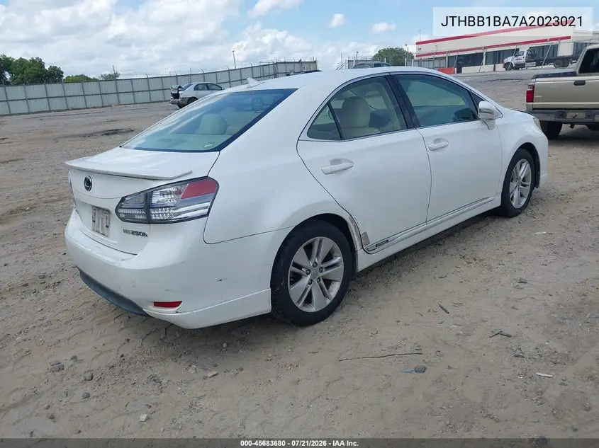 2010 Lexus Hs 250H VIN: JTHBB1BA7A2023021 Lot: 45683680