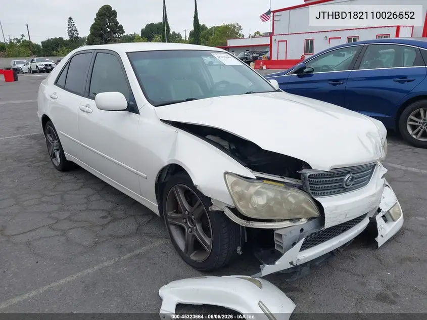 2001 Lexus Is 300 VIN: JTHBD182110026552 Lot: 45323664