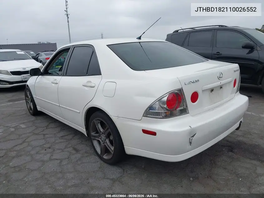 2001 Lexus Is 300 VIN: JTHBD182110026552 Lot: 45323664