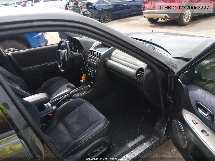2002 Lexus Is 300 VIN: JTHBD192X20063227 Lot: 45643101