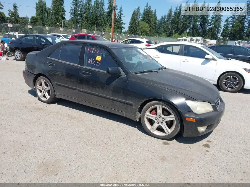 2003 Lexus Is 300 VIN: JTHBD192830065365 Lot: 45617098