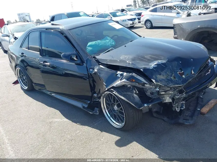2003 Lexus Is 300 VIN: JTHBD192530081099 Lot: 45630973