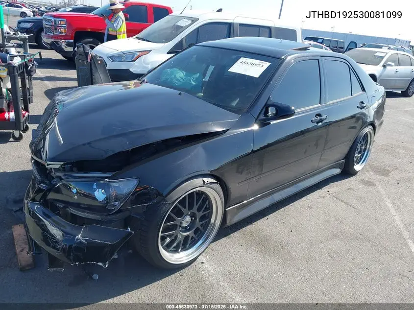 2003 Lexus Is 300 VIN: JTHBD192530081099 Lot: 45630973
