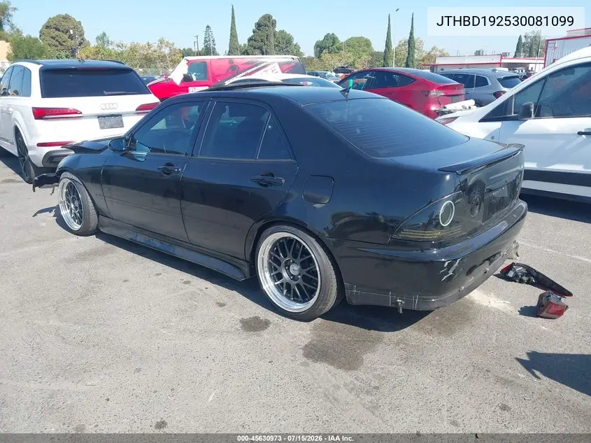 2003 Lexus Is 300 VIN: JTHBD192530081099 Lot: 45630973