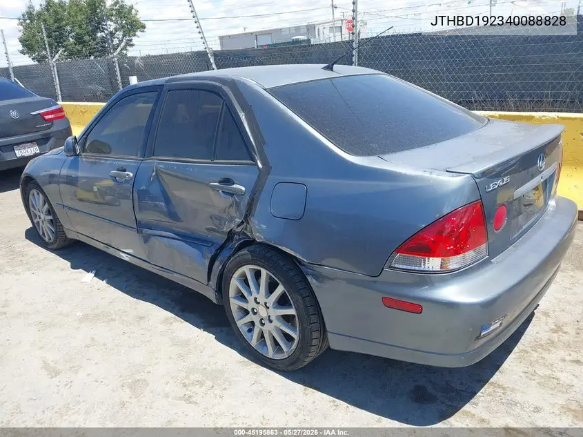 2004 Lexus Is 300 VIN: JTHBD192340088828 Lot: 45195863