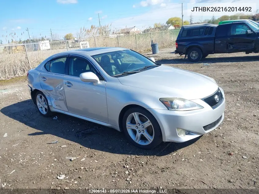 JTHBK262162014492 2006 Lexus Is 250