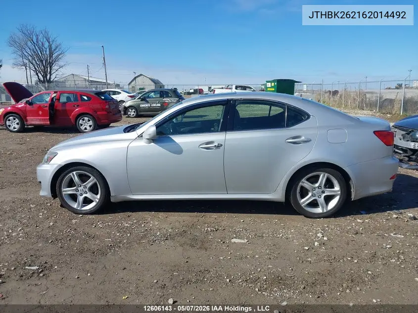 JTHBK262162014492 2006 Lexus Is 250