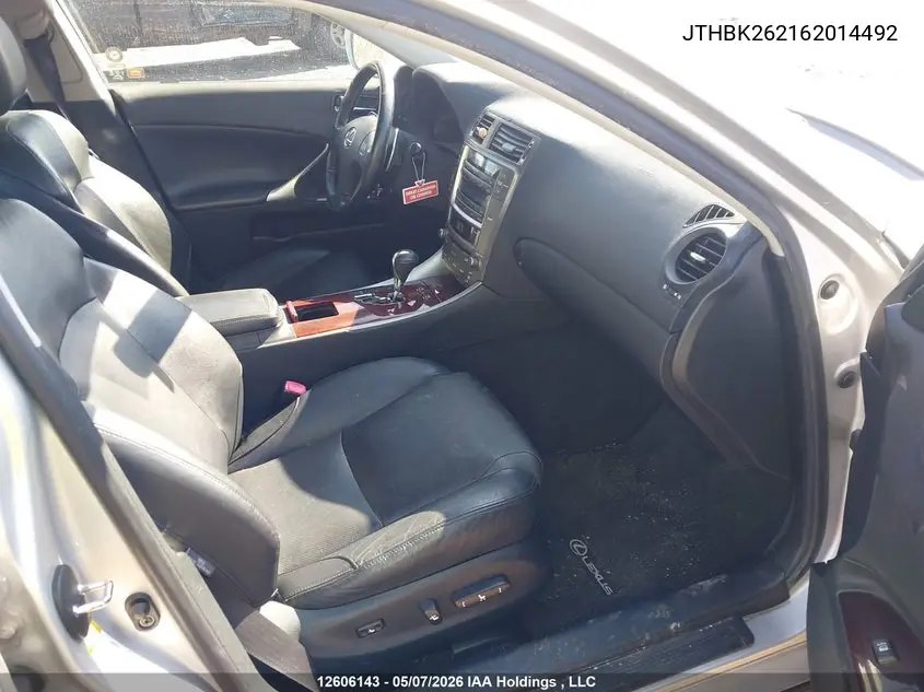 JTHBK262162014492 2006 Lexus Is 250