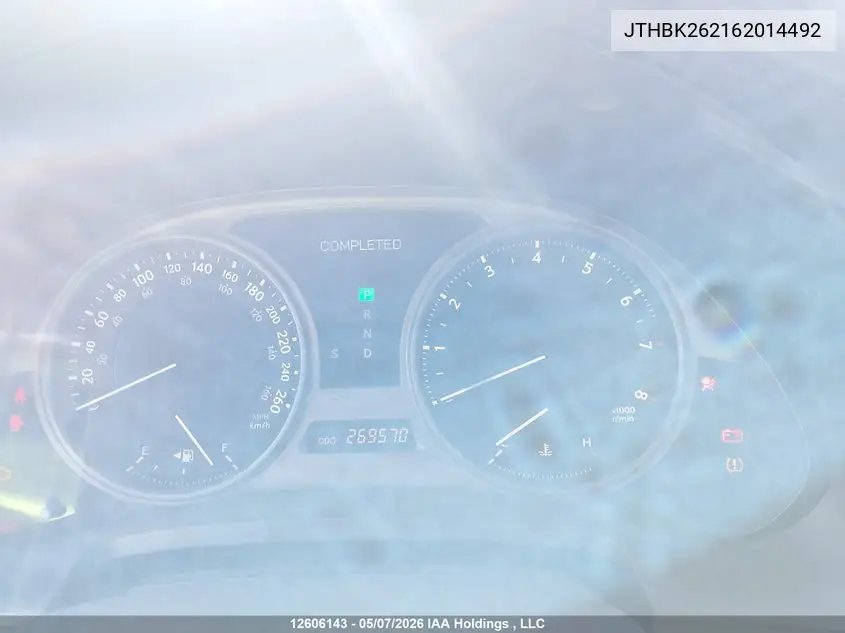 JTHBK262162014492 2006 Lexus Is 250