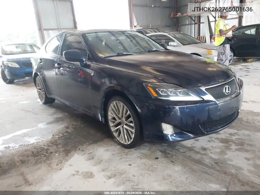 2006 Lexus Is 250 VIN: JTHCK262765001636 Lot: 45251870