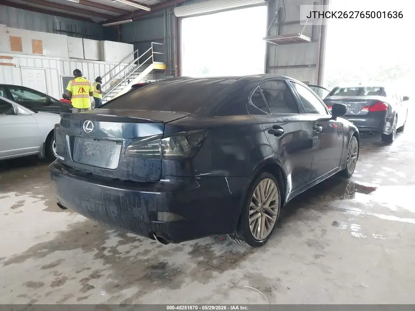 2006 Lexus Is 250 VIN: JTHCK262765001636 Lot: 45251870