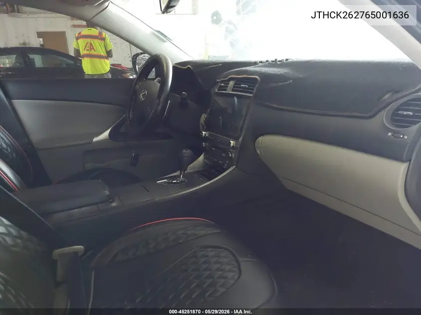 2006 Lexus Is 250 VIN: JTHCK262765001636 Lot: 45251870