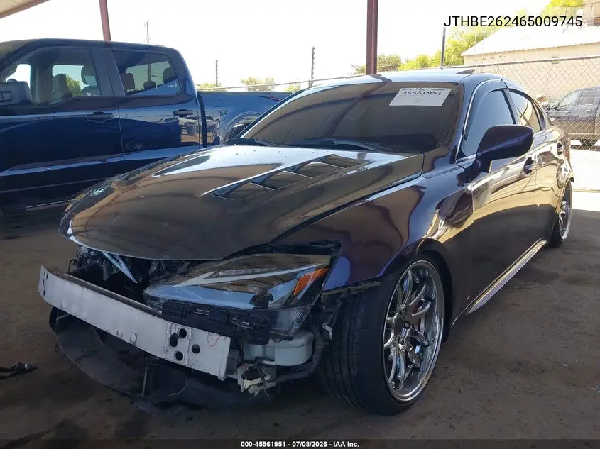 2006 Lexus Is 350 VIN: JTHBE262465009745 Lot: 45561951
