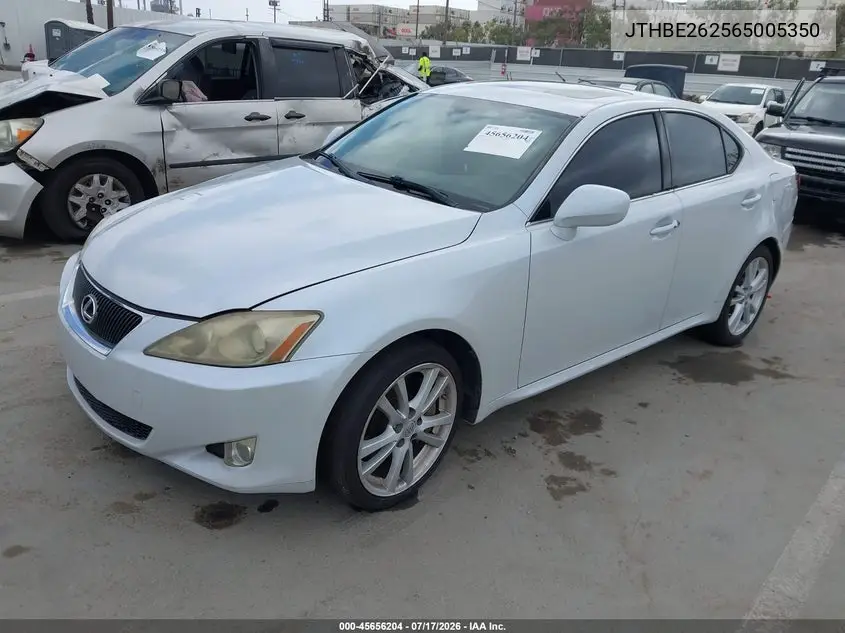 2006 Lexus Is 350 VIN: JTHBE262565005350 Lot: 45656204