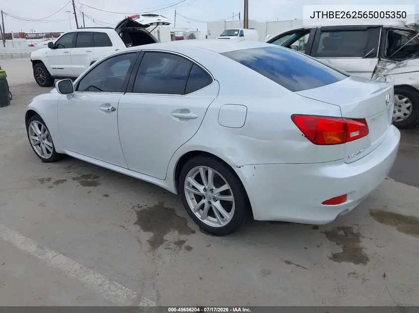 2006 Lexus Is 350 VIN: JTHBE262565005350 Lot: 45656204