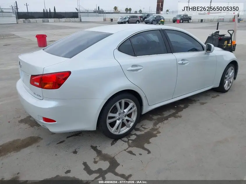 2006 Lexus Is 350 VIN: JTHBE262565005350 Lot: 45656204