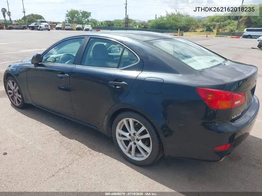 2006 Lexus Is VIN: JTHDK262162018235 Lot: 45656279