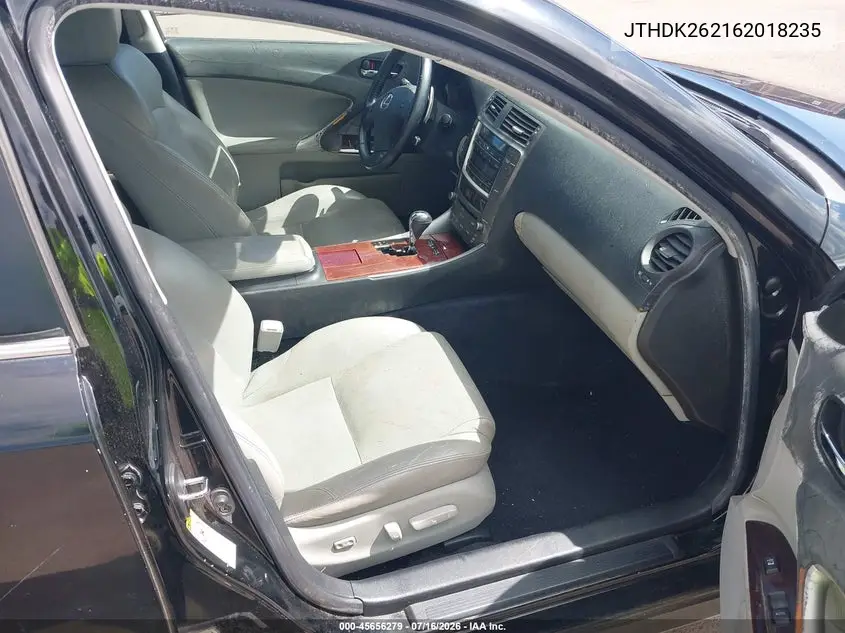 2006 Lexus Is VIN: JTHDK262162018235 Lot: 45656279