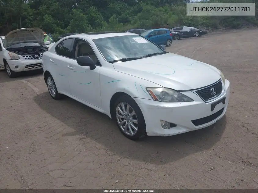 2007 Lexus Is 250 VIN: JTHCK262772011781 Lot: 45564963