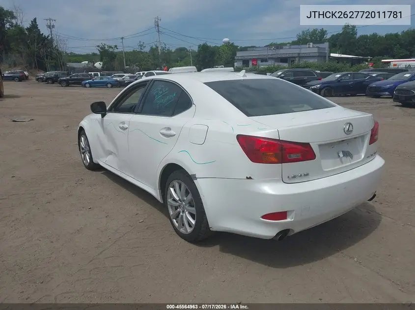 2007 Lexus Is 250 VIN: JTHCK262772011781 Lot: 45564963