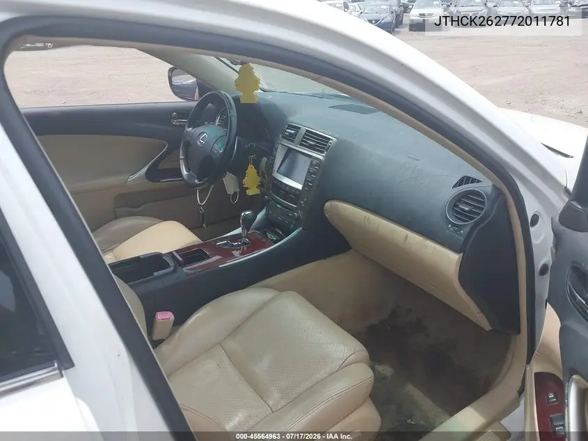 2007 Lexus Is 250 VIN: JTHCK262772011781 Lot: 45564963