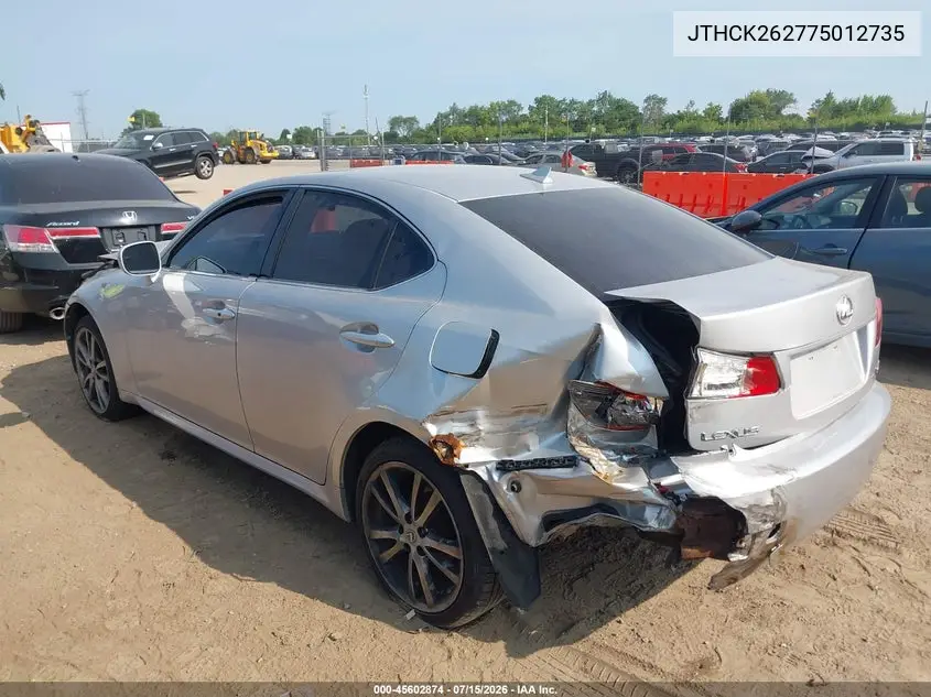 2007 Lexus Is 250 VIN: JTHCK262775012735 Lot: 45602874