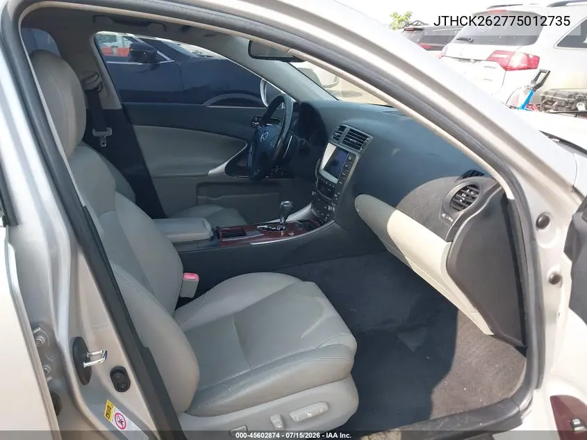 2007 Lexus Is 250 VIN: JTHCK262775012735 Lot: 45602874
