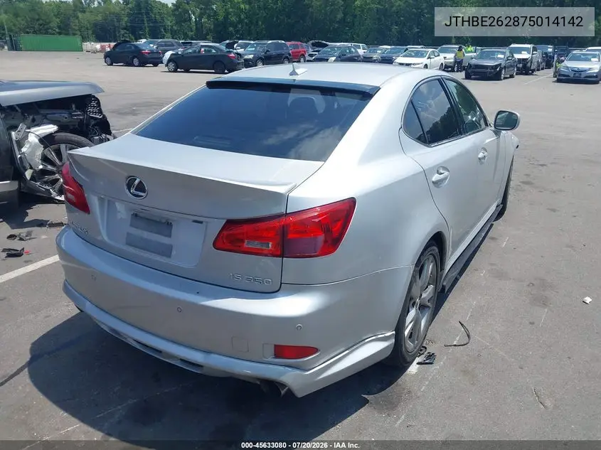 2007 Lexus Is 350 VIN: JTHBE262875014142 Lot: 45633080