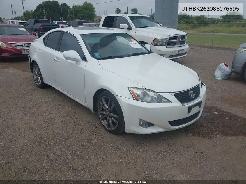2008 Lexus Is 250 VIN: JTHBK262085076595 Lot: 45636869