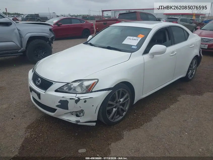 2008 Lexus Is 250 VIN: JTHBK262085076595 Lot: 45636869