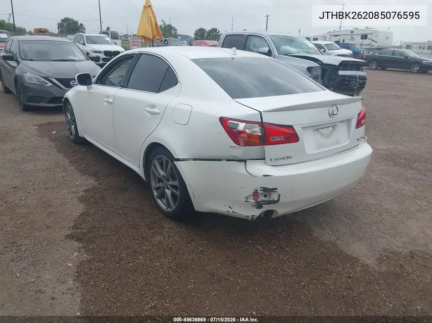 2008 Lexus Is 250 VIN: JTHBK262085076595 Lot: 45636869