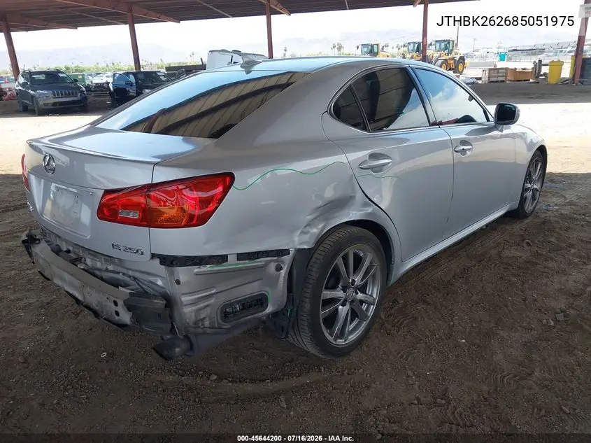 2008 Lexus Is 250 VIN: JTHBK262685051975 Lot: 45644200