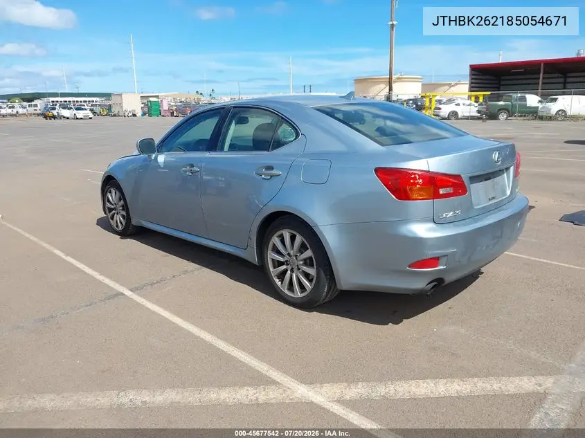 2008 Lexus Is 250 VIN: JTHBK262185054671 Lot: 45677542