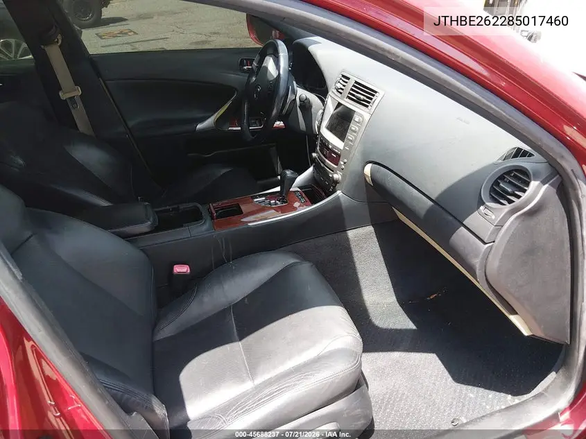 2008 Lexus Is 350 VIN: JTHBE262285017460 Lot: 45688237