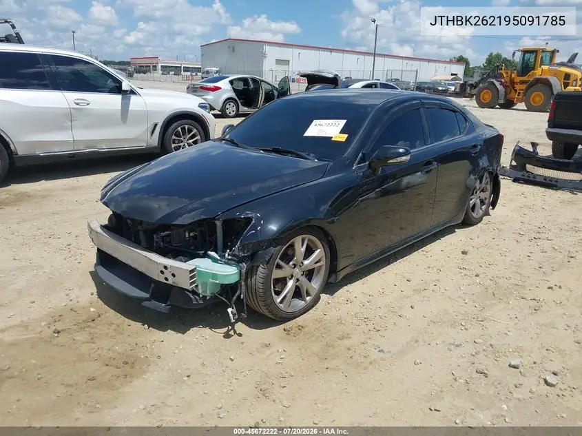 2009 Lexus Is 250 VIN: JTHBK262195091785 Lot: 45672222