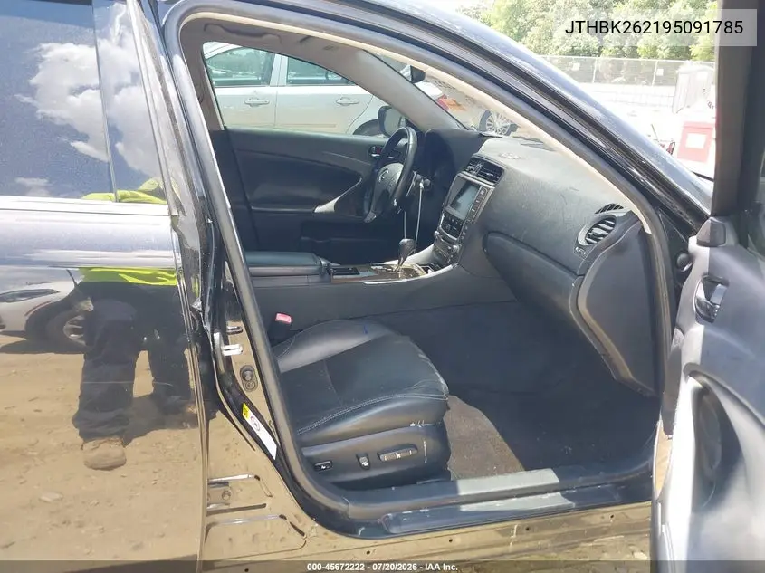 2009 Lexus Is 250 VIN: JTHBK262195091785 Lot: 45672222