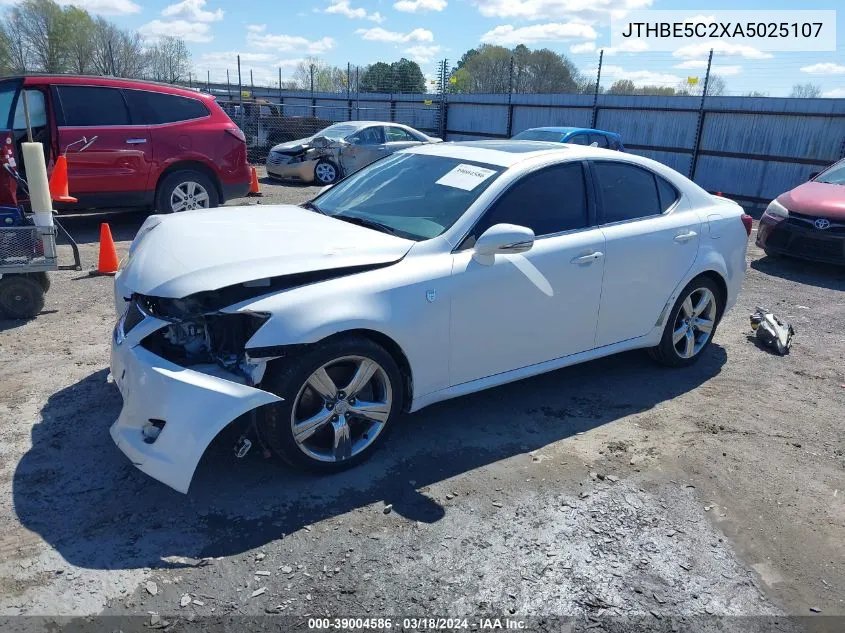2010 Lexus Is 350 VIN: JTHBE5C2XA5025107 Lot: 39004586