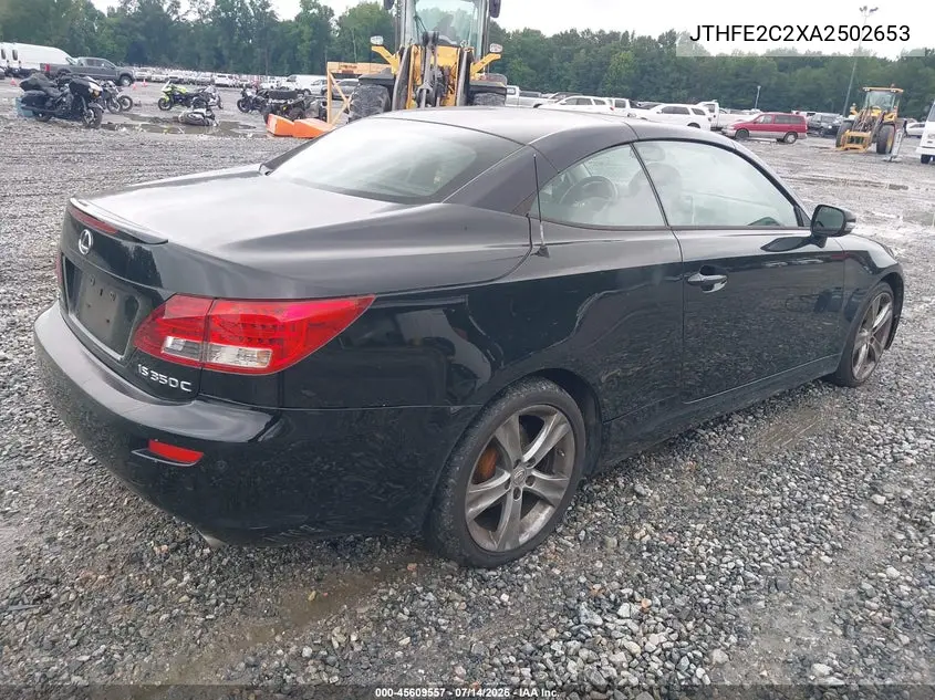 2010 Lexus Is 350C VIN: JTHFE2C2XA2502653 Lot: 45609557