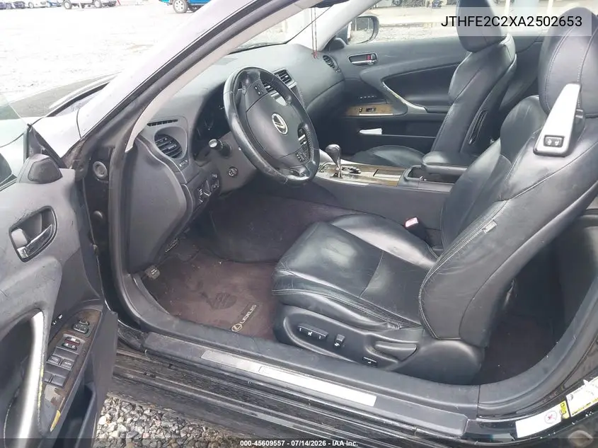 2010 Lexus Is 350C VIN: JTHFE2C2XA2502653 Lot: 45609557