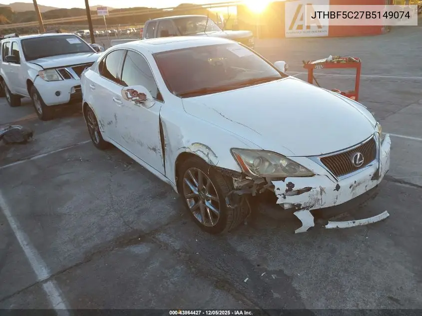 JTHBF5C27B5149074 2011 Lexus Is 250