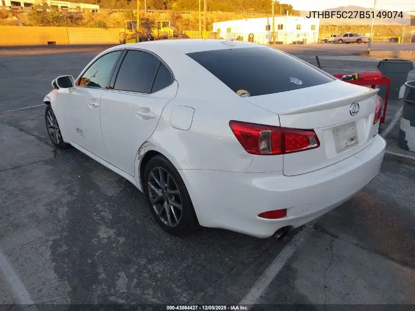 JTHBF5C27B5149074 2011 Lexus Is 250