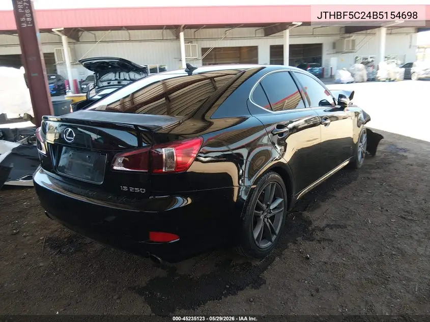 2011 Lexus Is 250 VIN: JTHBF5C24B5154698 Lot: 45235123