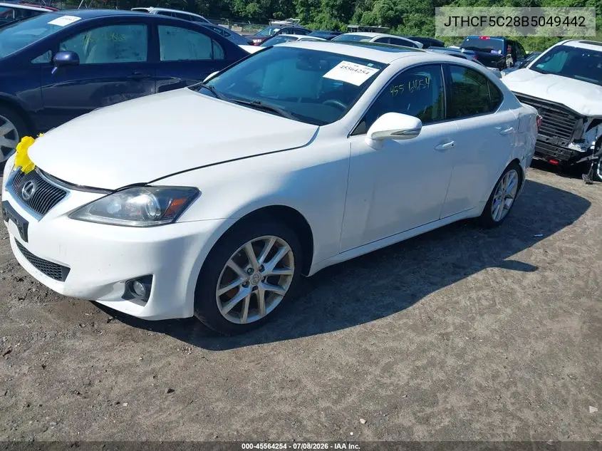 2011 Lexus Is 250 VIN: JTHCF5C28B5049442 Lot: 45564254
