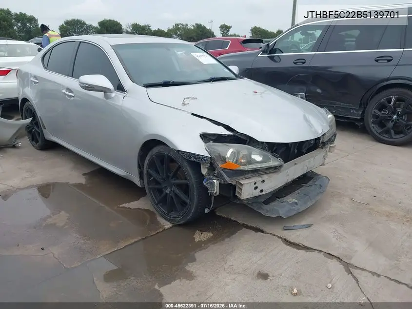 2011 Lexus Is 250 VIN: JTHBF5C22B5139701 Lot: 45622391