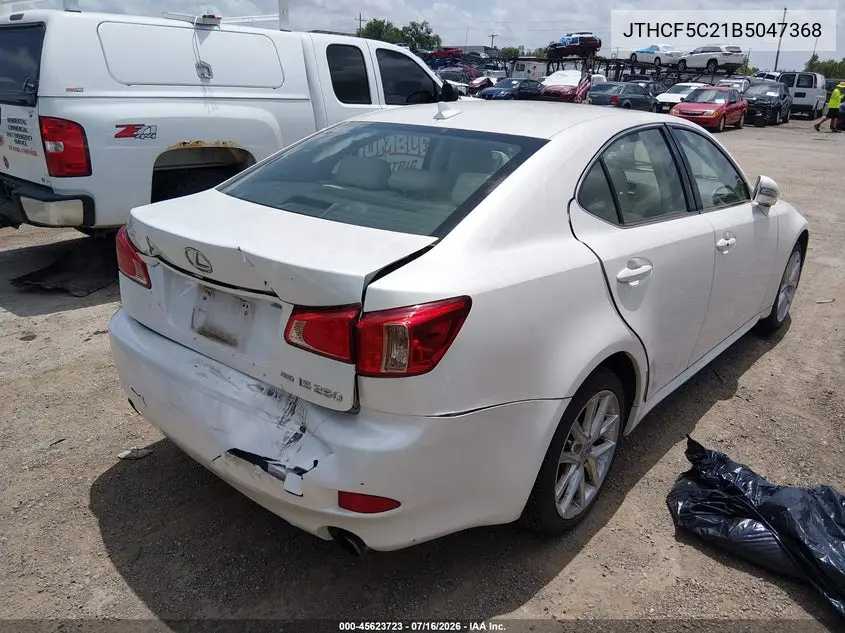 2011 Lexus Is 250 VIN: JTHCF5C21B5047368 Lot: 45623723