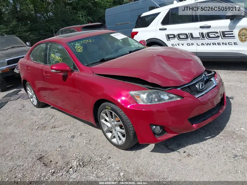 2012 Lexus Is 250 VIN: JTHCF5C26C5059212 Lot: 45503921