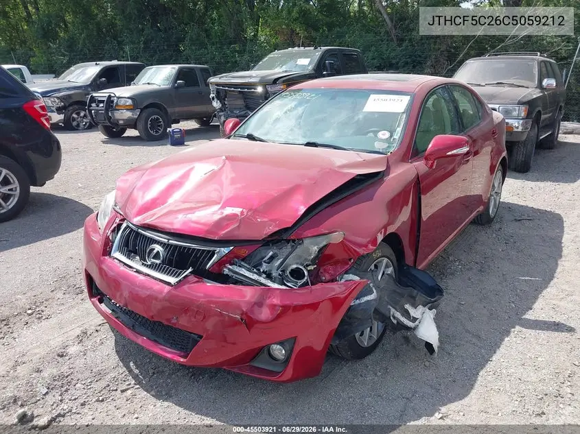 2012 Lexus Is 250 VIN: JTHCF5C26C5059212 Lot: 45503921