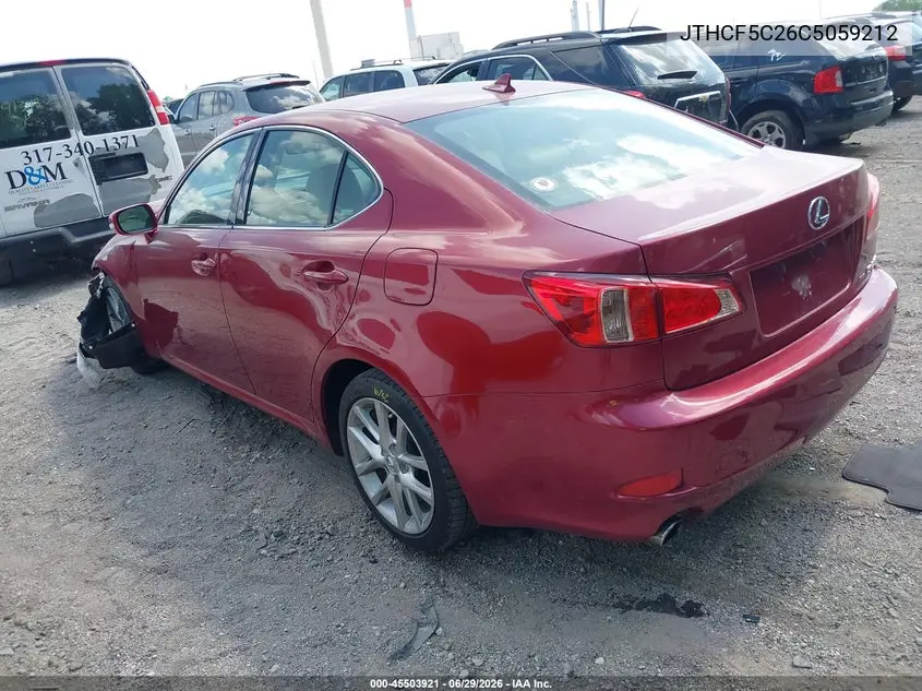 2012 Lexus Is 250 VIN: JTHCF5C26C5059212 Lot: 45503921